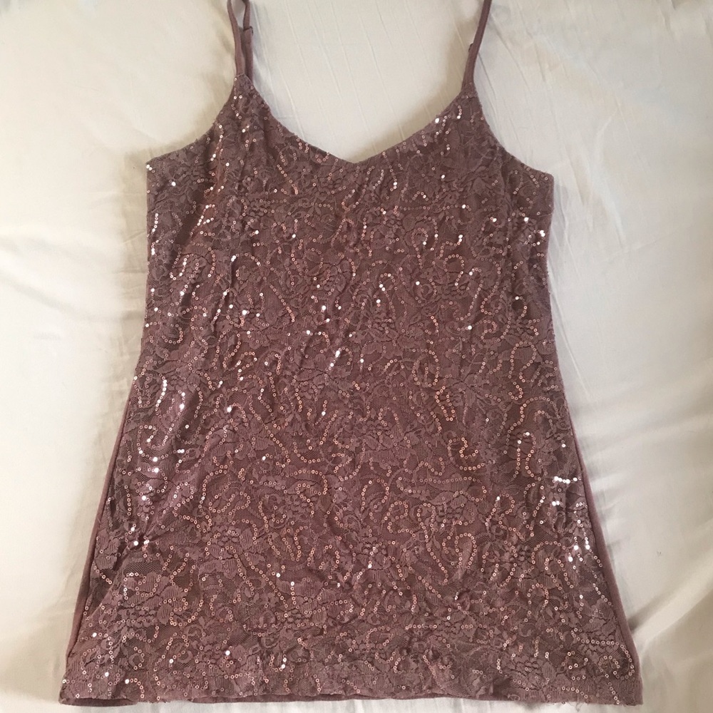 Women’s sequined v-cut tank